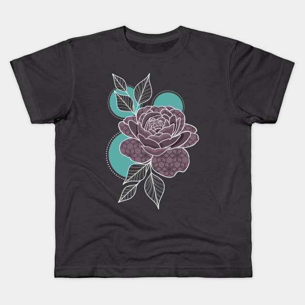 Muted Bloom Kids T-Shirt by louddoodle